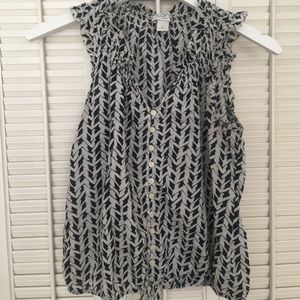 Navy Tribal Print Blouse